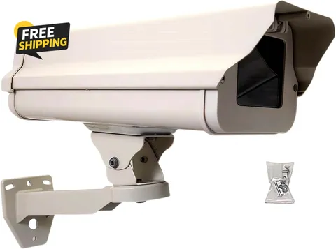 2 Pack CCTV Camera Housing Outdoor Weatherproof Security Camera Cover w/ Bracket