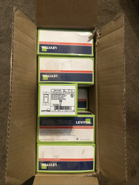 LEVITON ODS15-IDW WHITE WALL SWITCH OCCUPANCY SENSOR Case Of 10