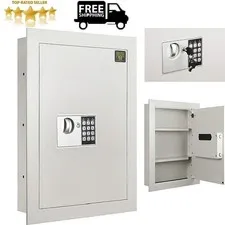 Digital Wall Mount Safe Flat Electronic Anti-Theft Touchpad Home Office Security