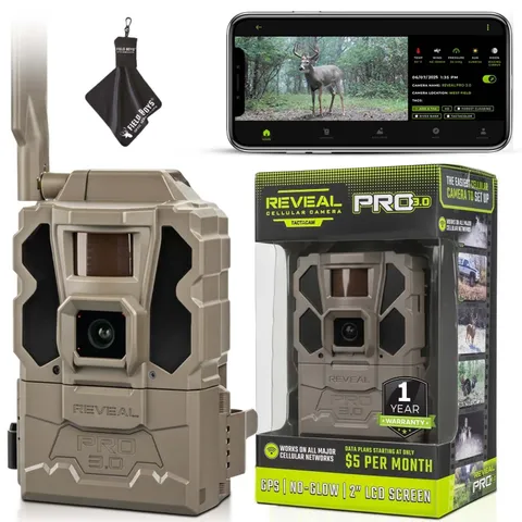 TACTACAM Reveal Pro 3.0 Cellular Trail Camera - Multi-Cellular Network, GPS,...