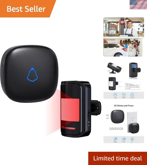 Wireless Motion Sensor Alarm Indoor, 1 PIR Detector 1 Receiver,Black | Moveme...