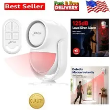 Battery-Powered 125dB Motion Sensor Alarm - Ideal for Home and Garage Security
