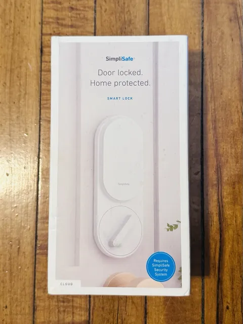 SimpliSafe White Smart Lock Never Used In Original Box All Parts Included