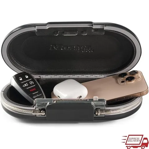 Portable Combination Safe Travel & Personal Use Protects Phones Cash Documents