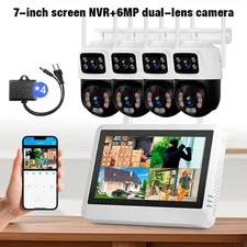 KERUI 6MP Wireless Wifi Security Camera System Outdoor 8CH NVR 7'' LCD Monitor