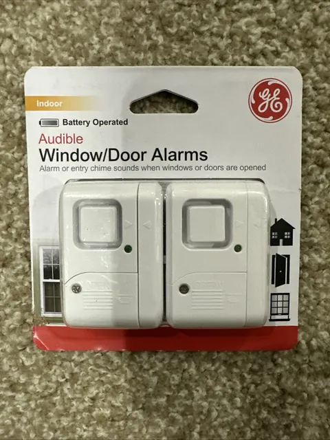 Brand New Sealed GE - 2 Indoor Window Door Alarm Sensor Model 