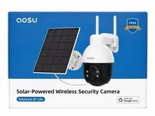 AOSU Solar Powered Outdoor Wireless Security Cam D1 lite Model-C9L NEW Free Ship
