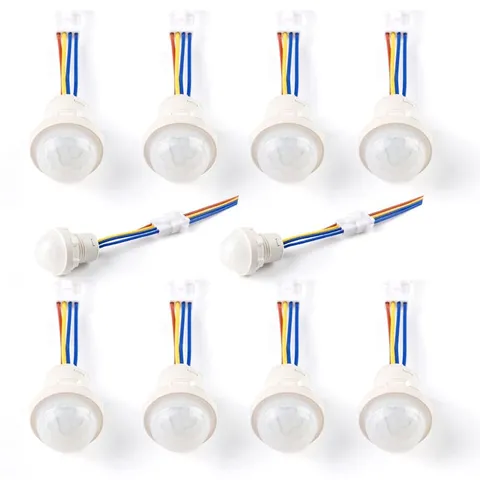 10PCS PIR Motion Sensor Light Switch AC85-265V Led Light Pir Infrared Human B...