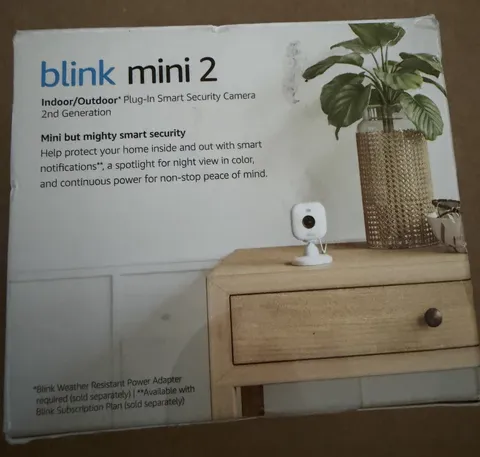 Blink Mini 2 Plug-in smart security camera HD night color vision, 2nd Generation