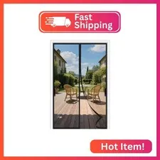 FEGO Magnetic Screen Door Fit Door Size:36"x80", Screen Itself Size 38"x81", Enj