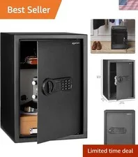 Heavy-Duty Home Safe with Interior Shelf - Electronic Lock, 1.8 Cubic Feet