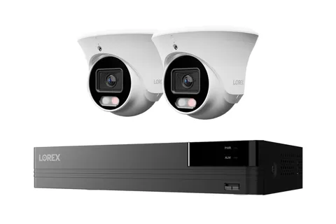 Lorex Connect U Series 4K 8-Channel Wired NVR System with U3 2K+ PoE Turret Came