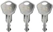 Niahm Sentry Safe Replacement Keys 3A2 (3 Pcs) Silver