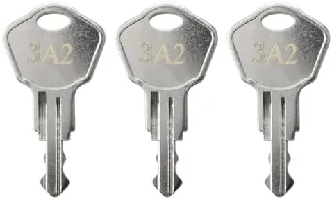 Niahm Sentry Safe Replacement Keys 3A2 (3 Pcs) Silver