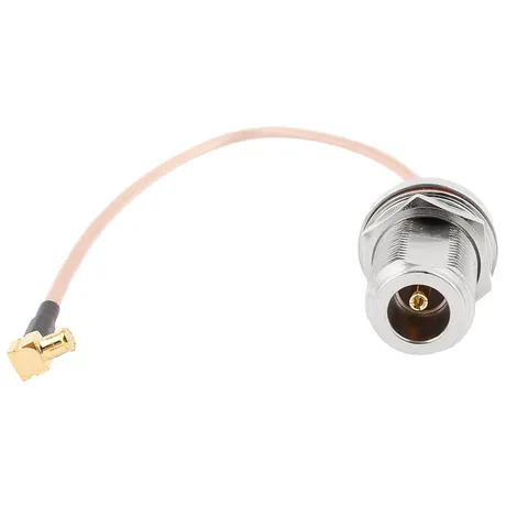 N Female to MCX Male Right Angle Adapter Connector RG316 Coaxial Cable 20cm