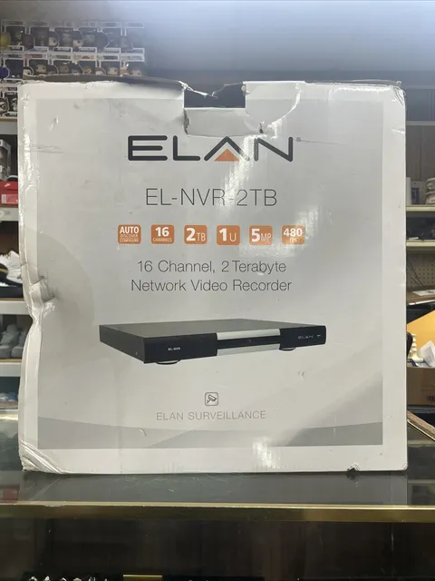 ELAN Network Video Recorder (NVR) for Home Security Cameras – Model EL-NVR-2TB