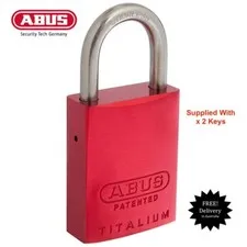 ABUS 83/40 Padlock 8340 Keyed Alike Padlocks Red-Free Postage