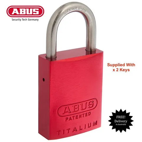 ABUS 83/40 Padlock 8340 Keyed Alike Padlocks Red-Free Postage