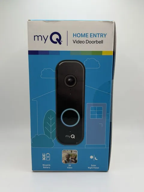 myQ Video Doorbell | 2K Camera, Battery/Wired Color Night Vision Live with 2-Way