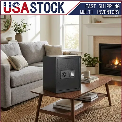Digital Keypad Safe Box Heavy Duty Steel Security Safe Fireproof Bag Wall Mount