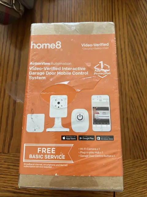 Home8 Video Verified Alarm Smart Garage Door Control System I New In Box