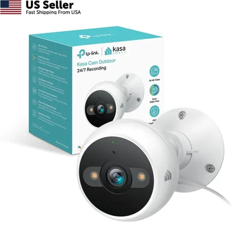 Kasa 2K+ Outdoor Wired Security Camera - 1 Count (Pack of 1), White