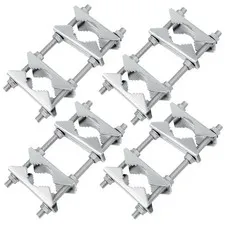 4 Pack Antenna Mast Clamp 2 inch Pole to Pole Mounting Kits Heavy Duty Mast to M