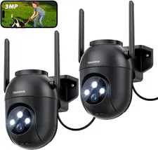 2Pack Security Camera Outdoor Wired: 3MP Camera for Home Security outside 2.4G/5