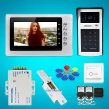 7inch Wired Video Security Door Phone with IR Night Vision for Home Security