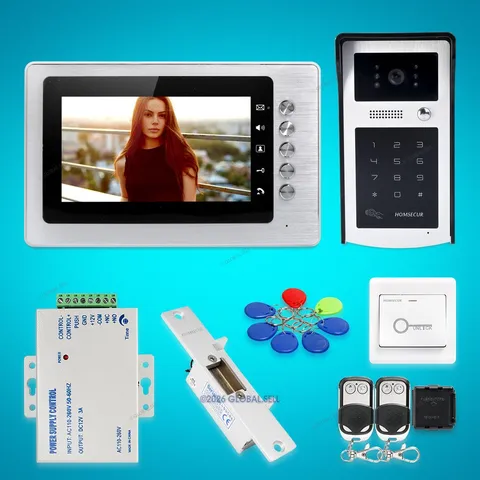 7inch Wired Video Security Door Phone with IR Night Vision for Home Security