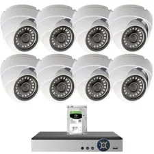 Evertech 8 Channel DVR 8x 1080p Night Weatherproof Security Camera System 2TB
