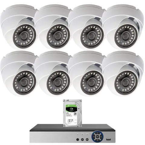 Evertech 8 Channel DVR 8x 1080p Night Weatherproof Security Camera System 2TB