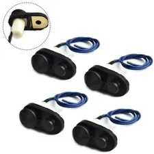 4 Pcs Set Black Car Interior Door Courtesy Light Lamp Switch Button