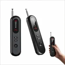 Anti-Spy Hidden Camera and Bug Detector, RF Signal Scanner, Rechargeable Black