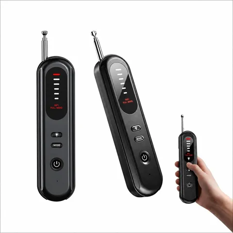 Anti-Spy Hidden Camera and Bug Detector, RF Signal Scanner, Rechargeable Black