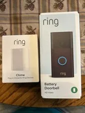Ring Battery Doorbell Security Camera And Plug In Chime/Factory Sealed/ New 🔥