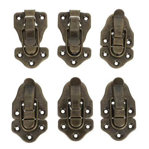 6pcs Duckbilled Hasp Lock for Tool Boxes: Box Latch Clasp Small Toggle Buckle -