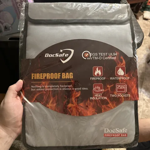 Fireproof Document Bag (5200℉) with Fireproof Organizer Travel Case,Heat Insu...