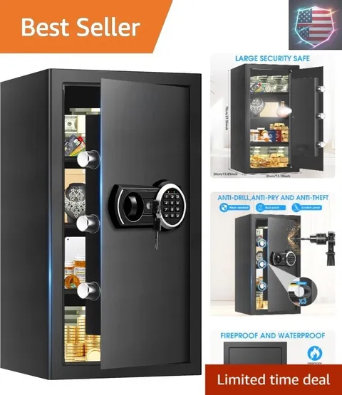 6.0 Cuft Extra Large Fire Safe Box for Home, Document Safe Box Fireproof Wate...