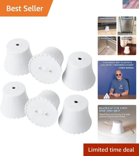 Small Water Leak Alarm 6-Pack | Ready to Use, No Setup Required