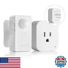 RAYZEEK Wireless Motion Sensor Plug Kits,No-Wire Mini PIR Sensor Switch Control