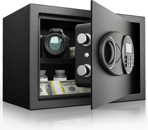 1.6 Cu.Ft Classic Large Safe W/ Charging Port – Digital Steel Safe W/ Shelf Fits