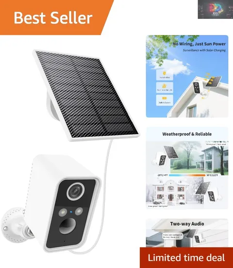 Weatherproof Wireless Outdoor Camera - Smart PIR Detection & Cloud Storage