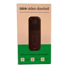 Blink Video Doorbell 2nd Gen Black 1440p HD New Sealed Sync Module Not Included