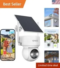 Solar Security Cameras Wireless Outdoor 2.4G WiFi, SD/Cloud Storage | Solar &...