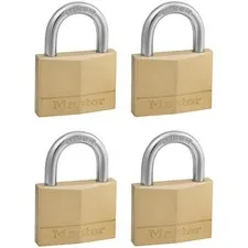 Master Lock 150EURQNOP Solid Brass 50mm 5-Pin Lock - Equal Key X 4