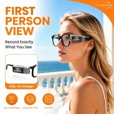 1080P Glasses Clip Camera Hands Free Wearable Mini Camera up to 3 Hour Recording