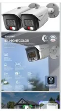 AMLINK 2-Pack 4K/8MP Security AI IP PoE Camera