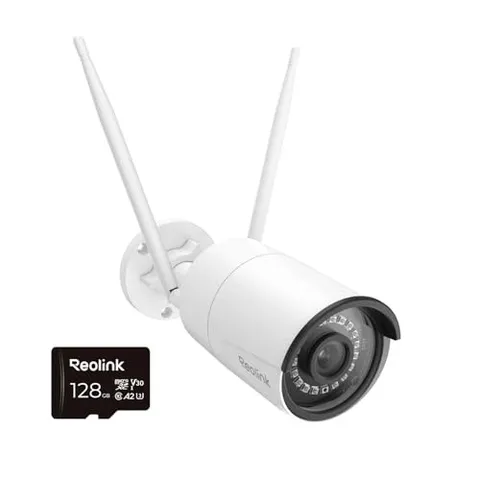 REOLINK Outdoor Security Camera with 128GB microSD Card Bundle, 5MP,...