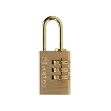 Master Lock 620EURD Brass Finish 20mm 3-Digit Combination Lock
